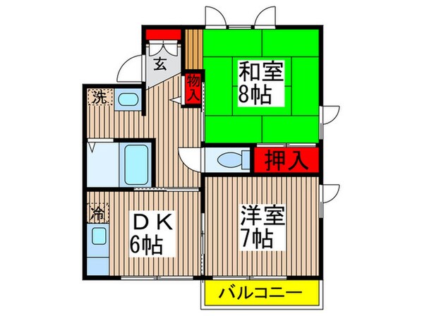 オ－シャンハイツの物件間取画像